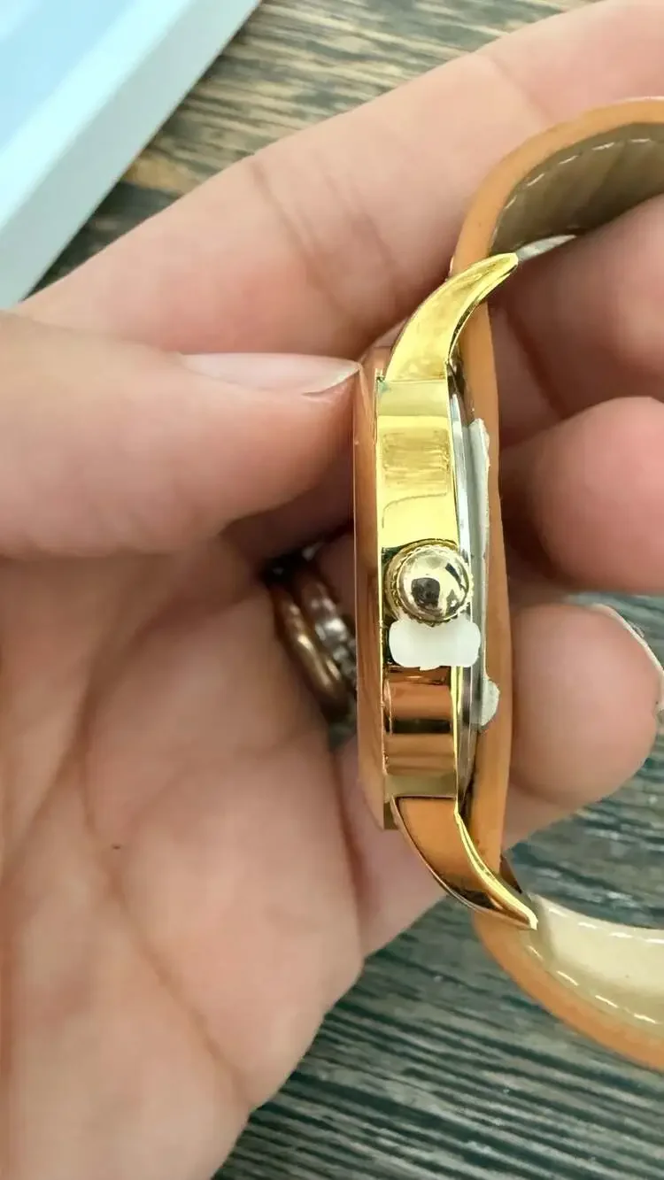 Embassy by Gruen Unisex Gold-Tone Roman Numeral Quartz Watch